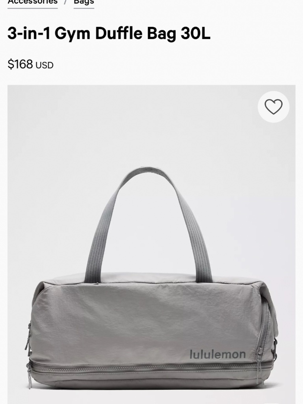 3-in-1 Lululemon Gym Bag